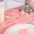 Beige Table Runner Gauze Cheesecloth