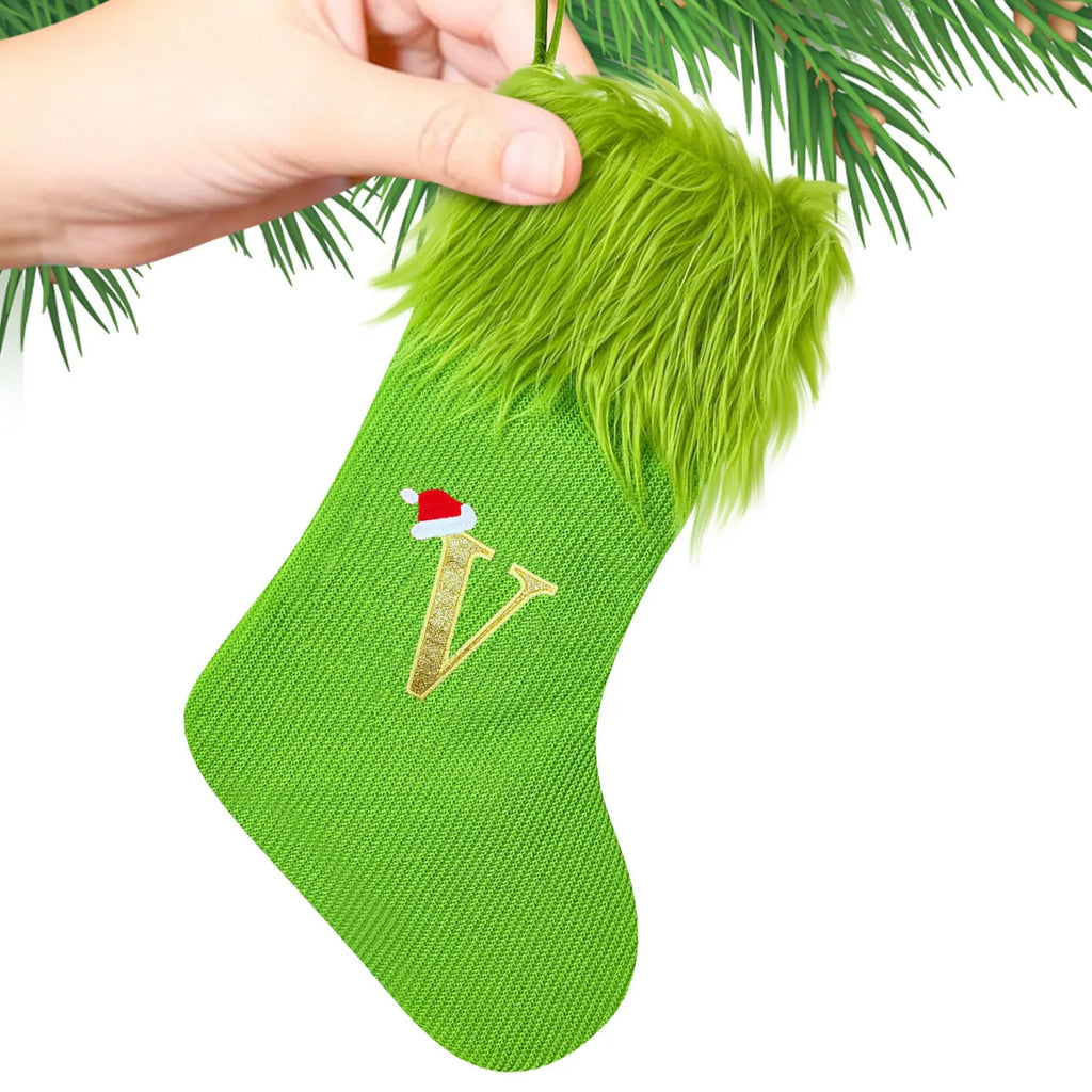 Christmas Decoration Stockings Home Decoration Venue Decoration Christmas Decoration Supplies Large Knitted Alphabet Stockings