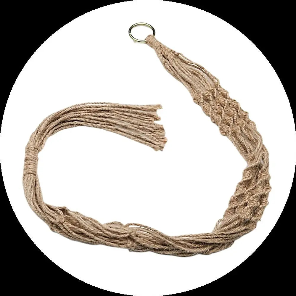 Boho Cotton Rope Hanger Flower Pot Handmade 4 Legs Plant Hanger Creativity Hollowed-out Design Tassel Hanging Basket Outdoor