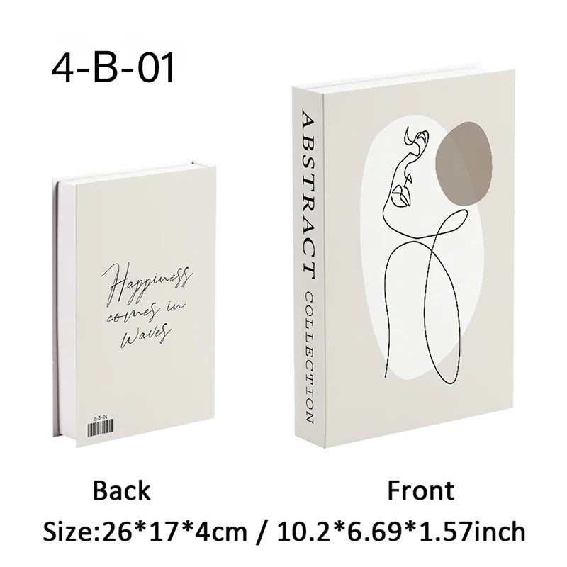 Abstract Boho Monet Luxe Fake Book Storage Box Interior Decoration Bauhaus Decorative Books Coffee Table Bedroom Ornament Decor