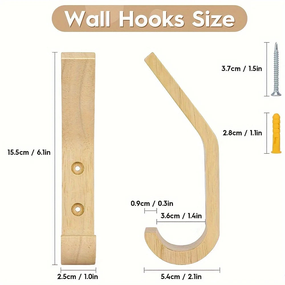Wooden Coat Hooks Wall Hooks