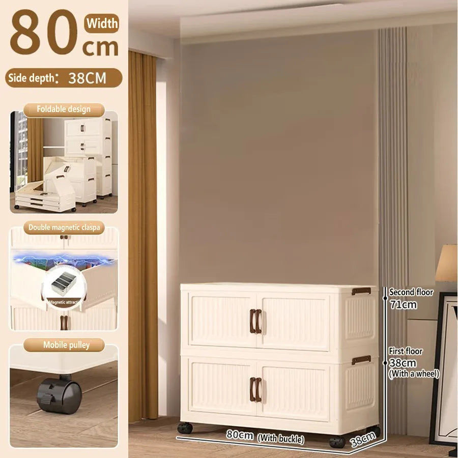 Storage Box Household Foldableing Cabinet Storage Cabinet Clothes Toys Snacks Extra Large Capacity Storage Cabinet Organizing Box