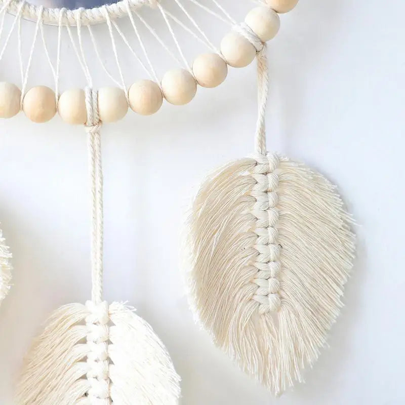 Boho Wall Mirror Stylish Acrylic Round Mirrors Chic Wall Decor Art Ornament Bohemian Art Decor For Living Room Apartment Home