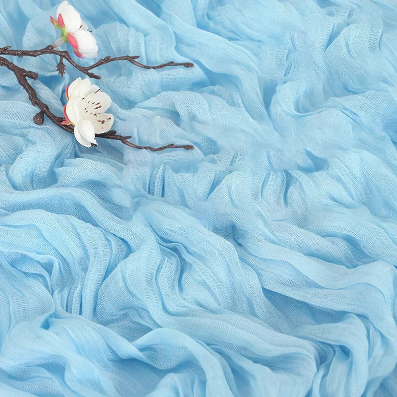 Beige Table Runner Gauze Cheesecloth