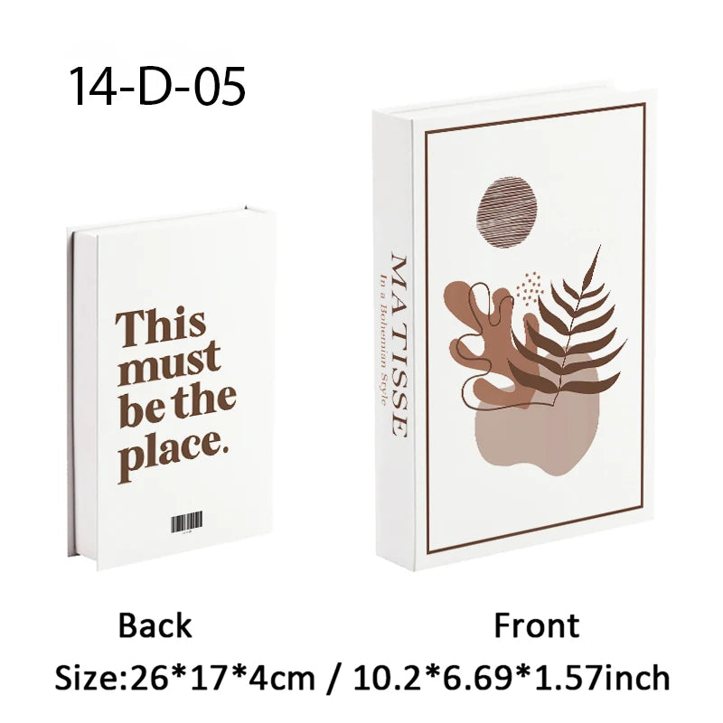 Abstract Boho Monet Luxe Fake Book Storage Box Interior Decoration Bauhaus Decorative Books Coffee Table Bedroom Ornament Decor