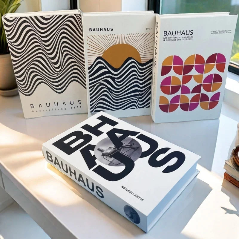 Abstract Boho Monet Luxe Fake Book Storage Box Interior Decoration Bauhaus Decorative Books Coffee Table Bedroom Ornament Decor