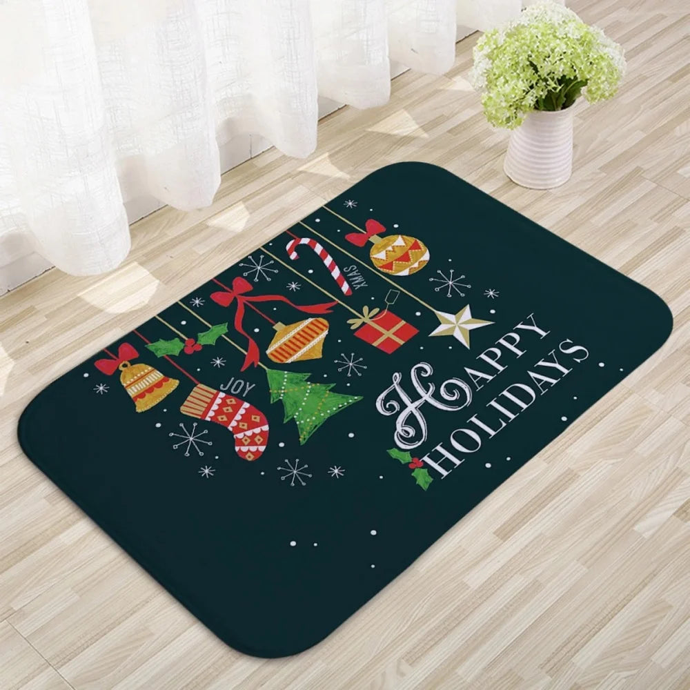 Christmas Door Mat Santa Claus Outdoor Carpet Merry Christmas Decorations For Home 2025 Navidad Xmas Ornament New Year 2026