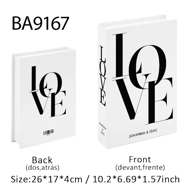 Abstract Boho Monet Luxe Fake Book Storage Box Interior Decoration Bauhaus Decorative Books Coffee Table Bedroom Ornament Decor