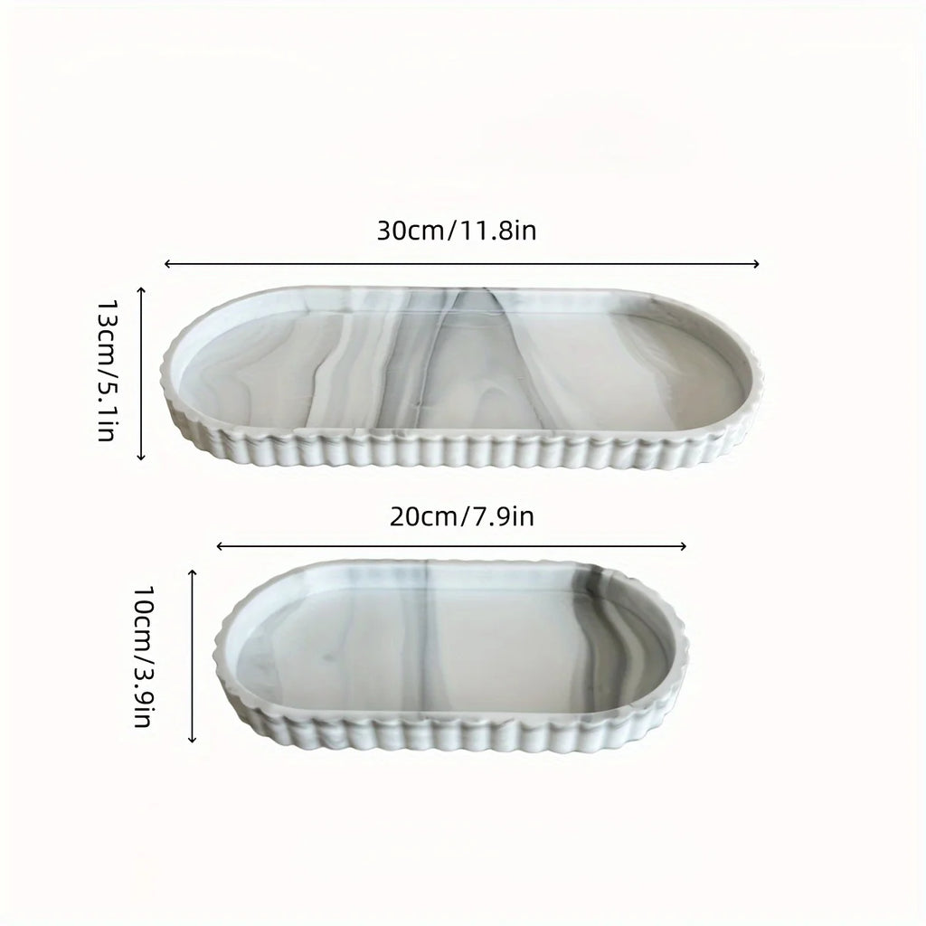 Bathroom Vanity Storage Tray Countertop Soap Scented Candles Small Plants Tray Dressing Table for Kitchen Sink Organization