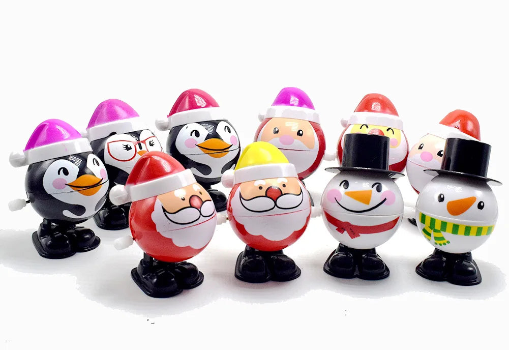 Christmas Ornament Children Toys Jumping Santa Claus Elk Snowman Penguin Kindergarten Festive Party Supplies New Year Gifts