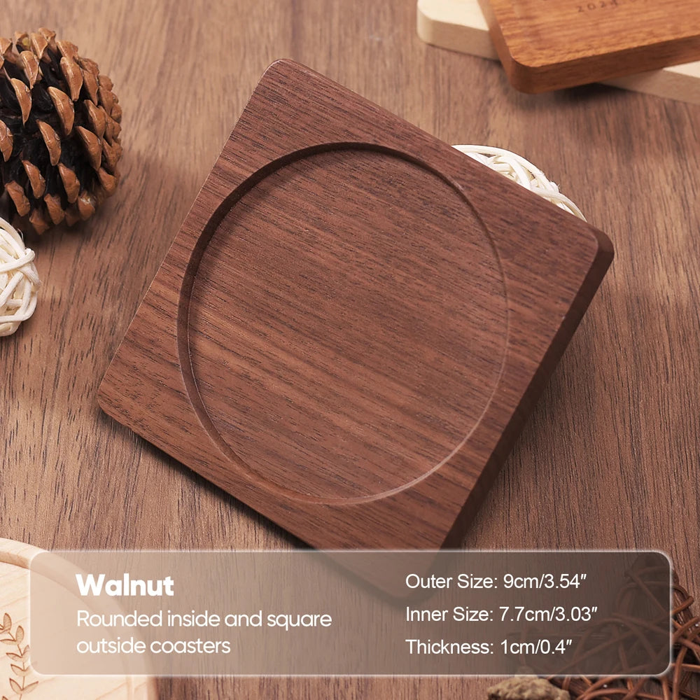 Solid Walnut Wood Coaster