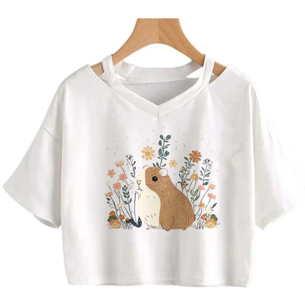 Goblincore 2000s aesthetic graphic  crop top Woman cute 2000s aesthetic manga t-shirts tee