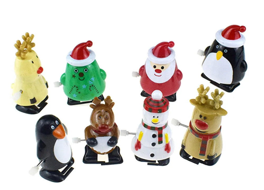 Christmas Ornament Children Toys Jumping Santa Claus Elk Snowman Penguin Kindergarten Festive Party Supplies New Year Gifts