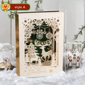 Christmas 3D Greeting Card Envelope Blessings DIY Christmas Eve Gift Elk Decoration Xmas Invitation Postcard Navidad Supplies