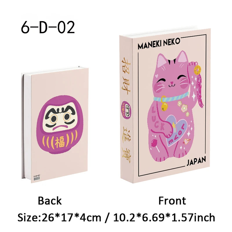 Abstract Boho Monet Luxe Fake Book Storage Box Interior Decoration Bauhaus Decorative Books Coffee Table Bedroom Ornament Decor