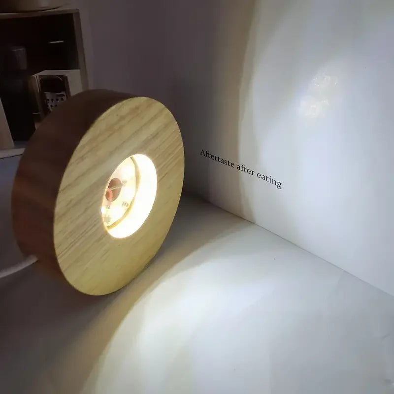 Night Light Wooden Led