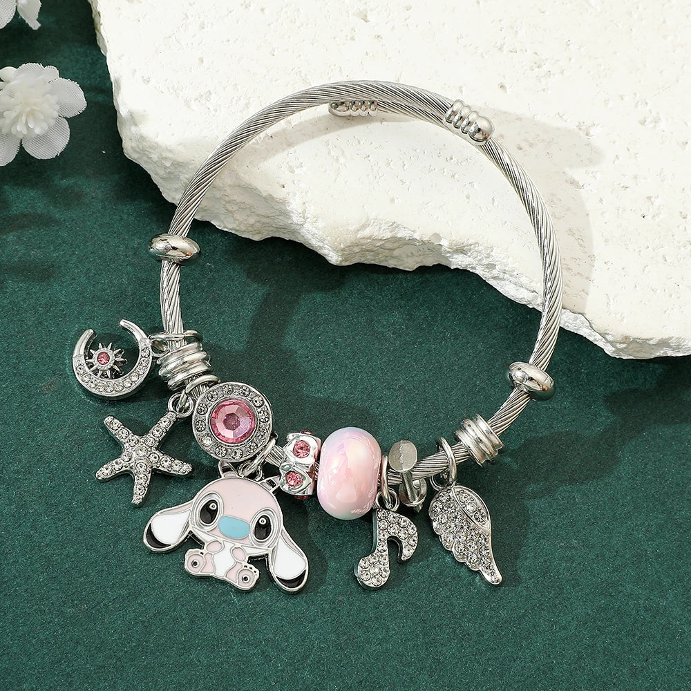 Disney Cartoon Stitch Aesthetic Bracelet, Handmade, Aesthetic