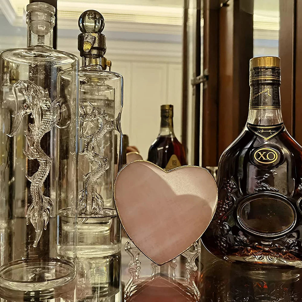 Home Creative Crystal Coaster Handmade Macrame Cup Cushion Natural Rose Quartz Non-slip Coffee Cup Round Mat Cook Accessories