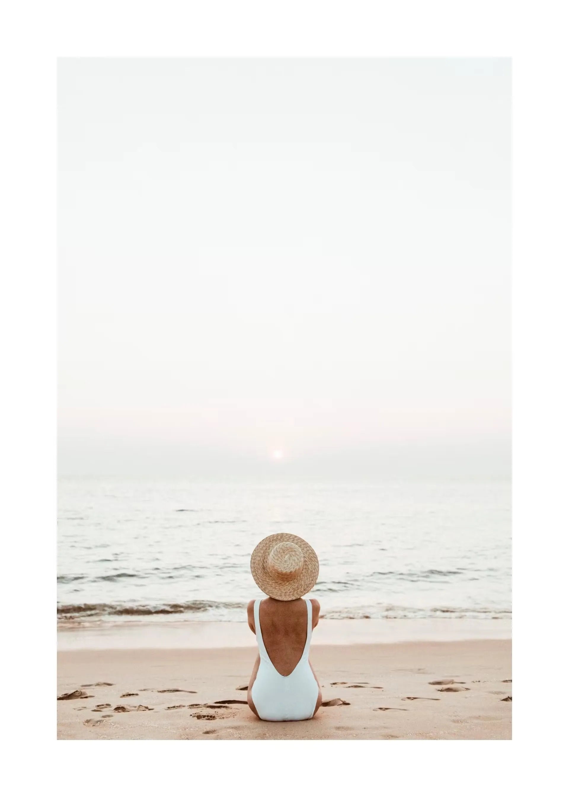 Beige Flower Grass Scenery Wall Art