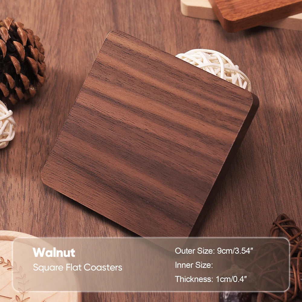 Solid Walnut Wood Coaster