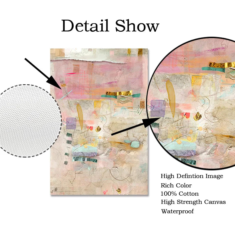 Boho Light Art Aesthetic Poster Abstract Landscape Gallery Wall Canvas Painting Bedroom Living Room Decorative Wall Art