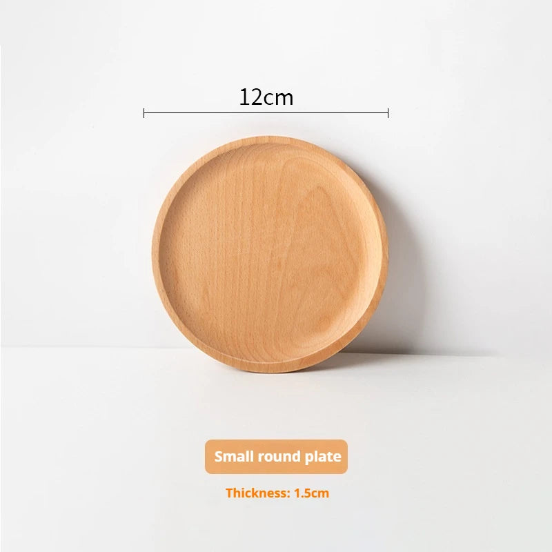 Oval wooden plate trays