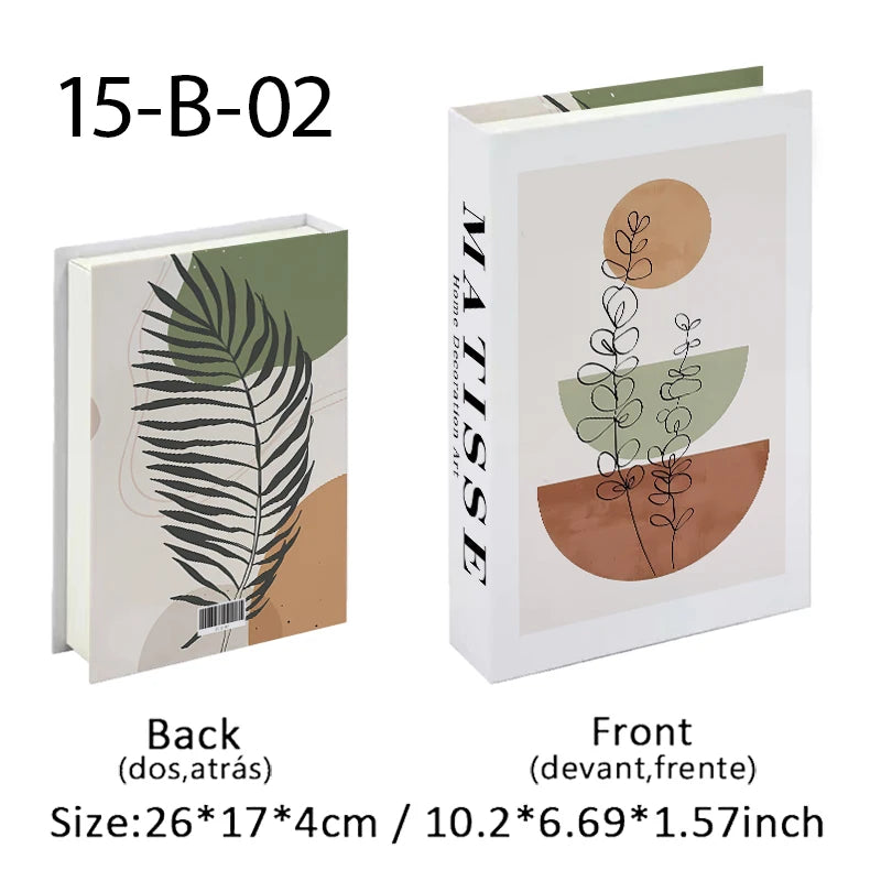 Abstract Boho Monet Luxe Fake Book Storage Box Interior Decoration Bauhaus Decorative Books Coffee Table Bedroom Ornament Decor