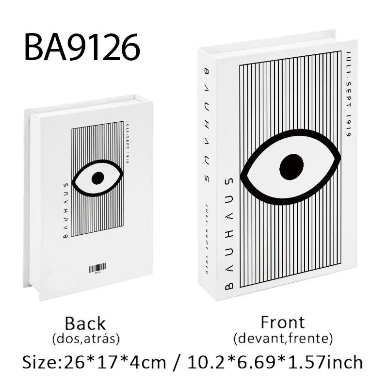 Abstract Boho Monet Luxe Fake Book Storage Box Interior Decoration Bauhaus Decorative Books Coffee Table Bedroom Ornament Decor