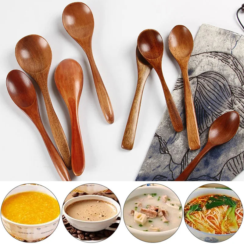 Natural Wood Soup Spoon