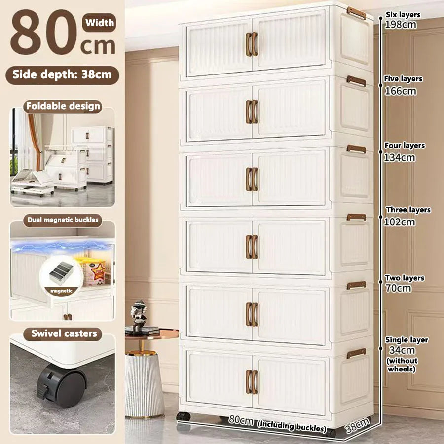 Storage Box Household Foldableing Cabinet Storage Cabinet Clothes Toys Snacks Extra Large Capacity Storage Cabinet Organizing Box