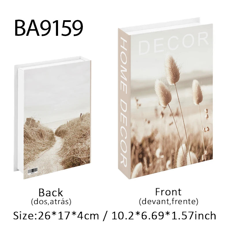 Abstract Boho Monet Luxe Fake Book Storage Box Interior Decoration Bauhaus Decorative Books Coffee Table Bedroom Ornament Decor