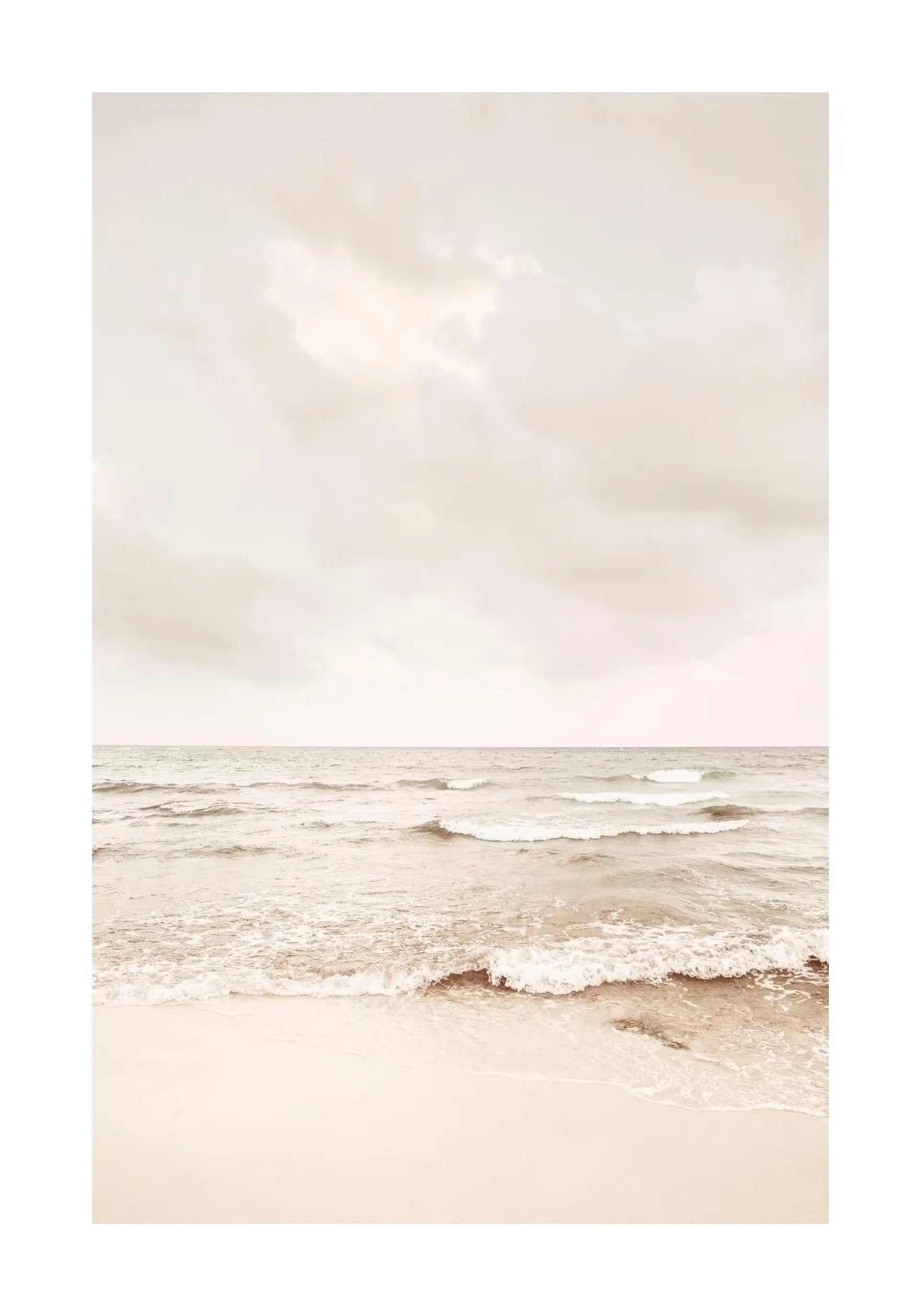 Beige Flower Grass Scenery Wall Art