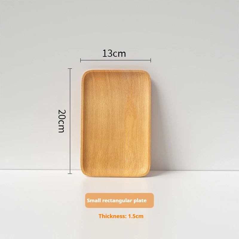 Oval wooden plate trays