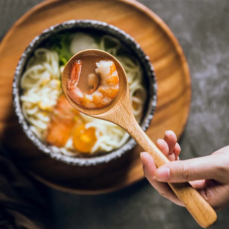 Natural Wood Soup Spoon
