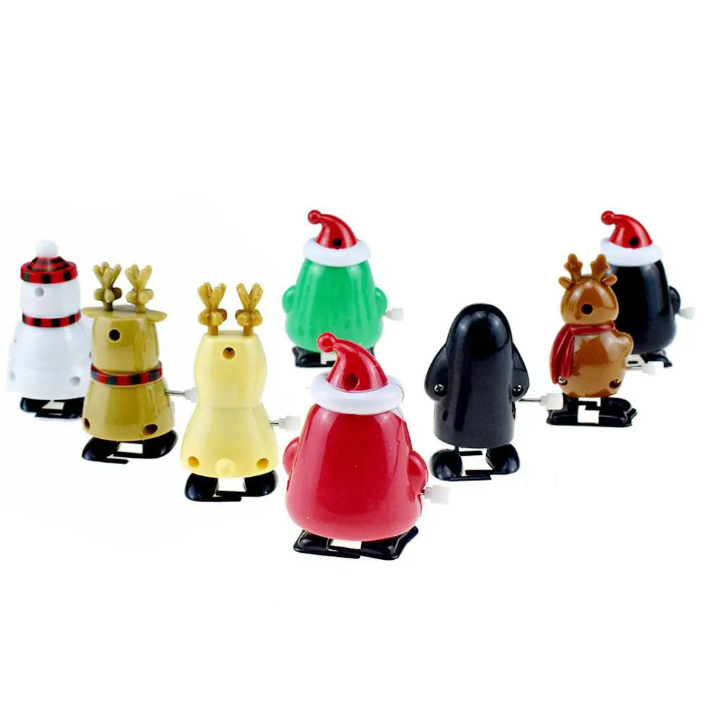 Christmas Ornament Children Toys Jumping Santa Claus Elk Snowman Penguin Kindergarten Festive Party Supplies New Year Gifts