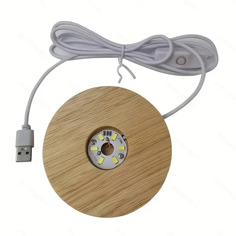 Night Light Wooden Led