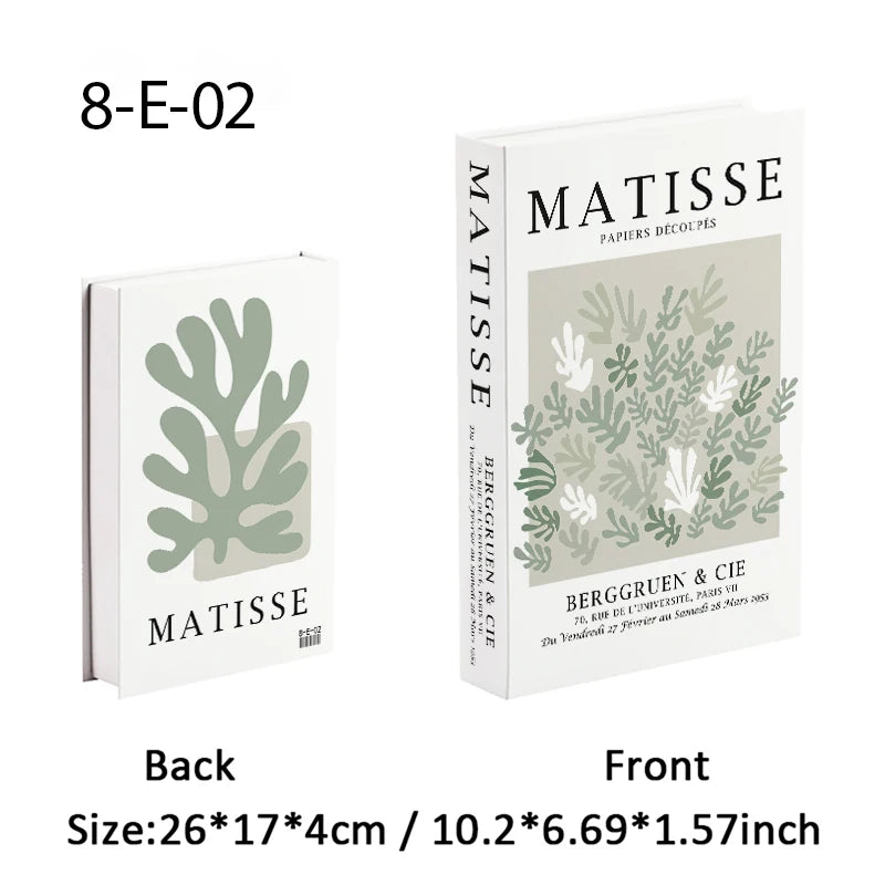 Abstract Boho Monet Luxe Fake Book Storage Box Interior Decoration Bauhaus Decorative Books Coffee Table Bedroom Ornament Decor