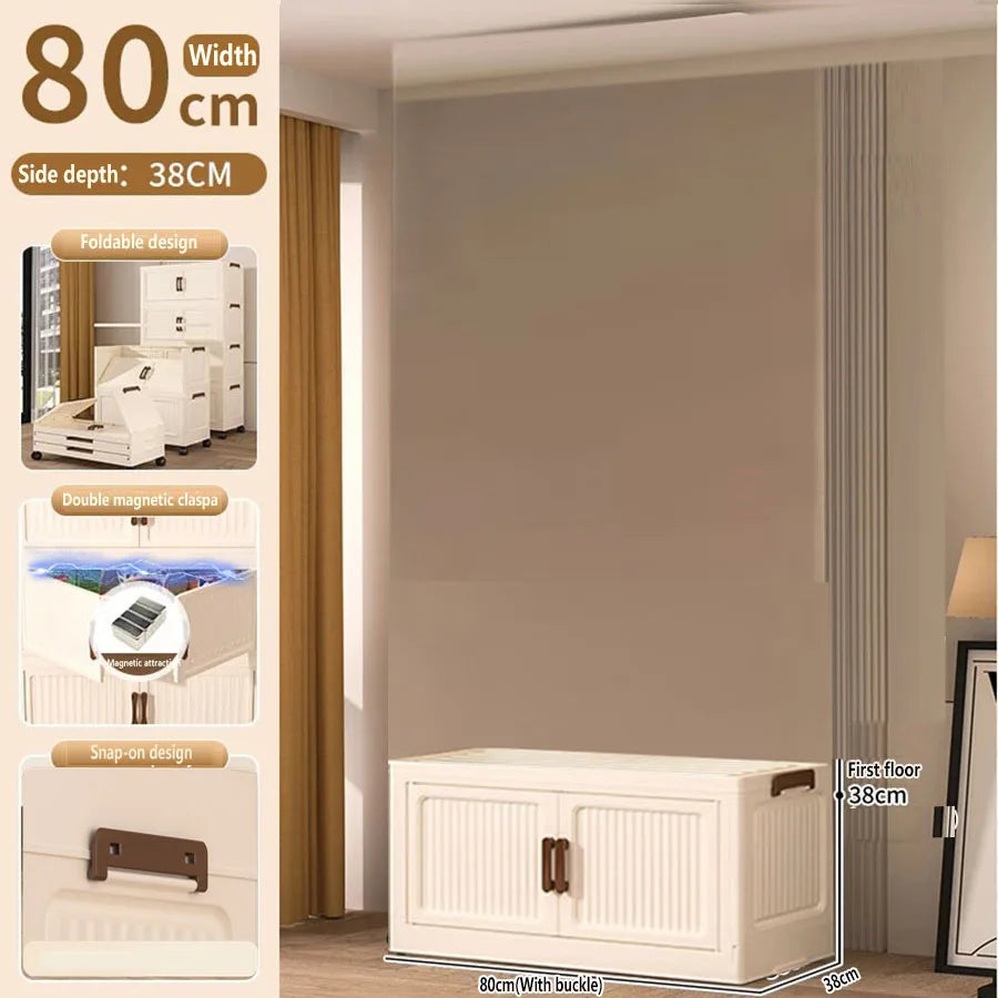 Storage Box Household Foldableing Cabinet Storage Cabinet Clothes Toys Snacks Extra Large Capacity Storage Cabinet Organizing Box