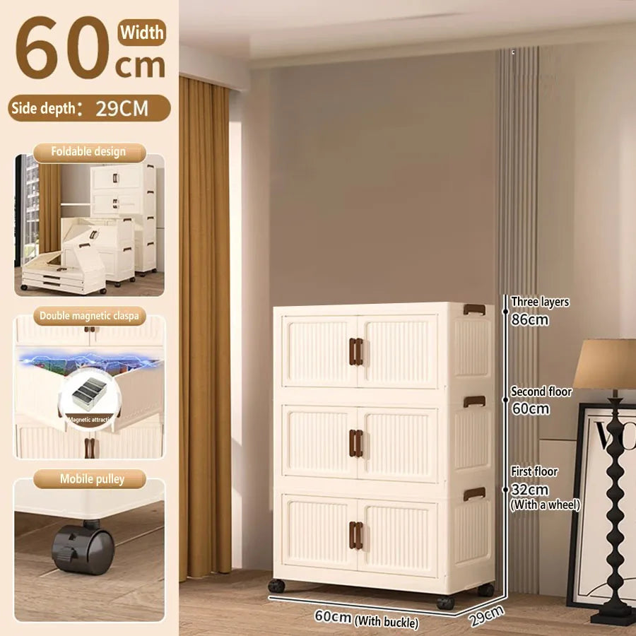Storage Box Household Foldableing Cabinet Storage Cabinet Clothes Toys Snacks Extra Large Capacity Storage Cabinet Organizing Box