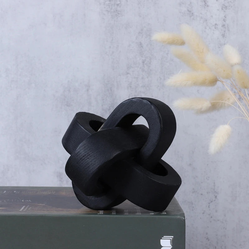 Boho Style Wooden Home Decor Ornament Hand Carved