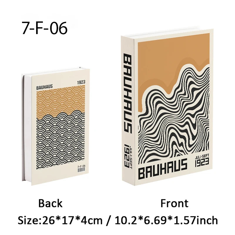 Abstract Boho Monet Luxe Fake Book Storage Box Interior Decoration Bauhaus Decorative Books Coffee Table Bedroom Ornament Decor