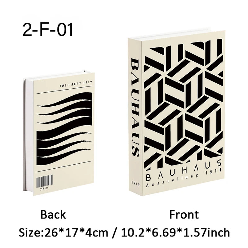 Abstract Boho Monet Luxe Fake Book Storage Box Interior Decoration Bauhaus Decorative Books Coffee Table Bedroom Ornament Decor