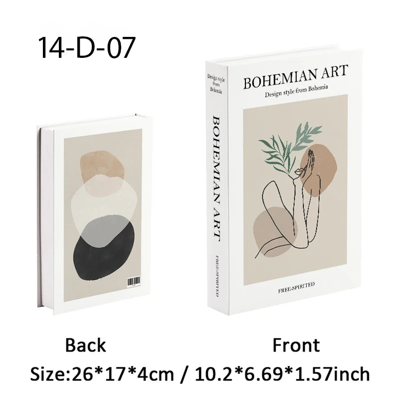 Abstract Boho Monet Luxe Fake Book Storage Box Interior Decoration Bauhaus Decorative Books Coffee Table Bedroom Ornament Decor