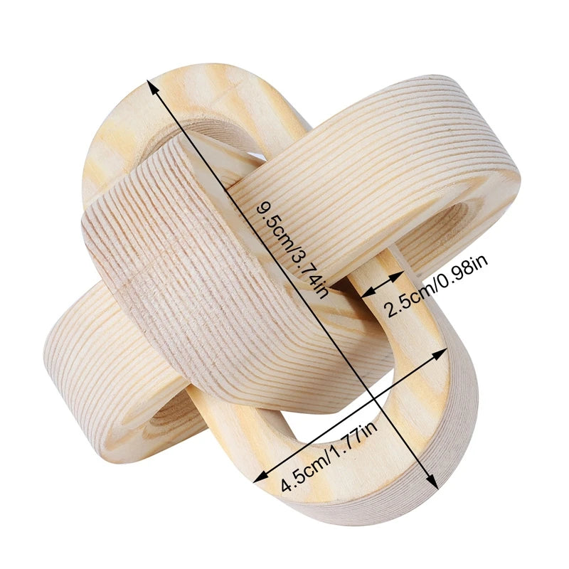 Boho Style Wooden Home Decor Ornament Hand Carved