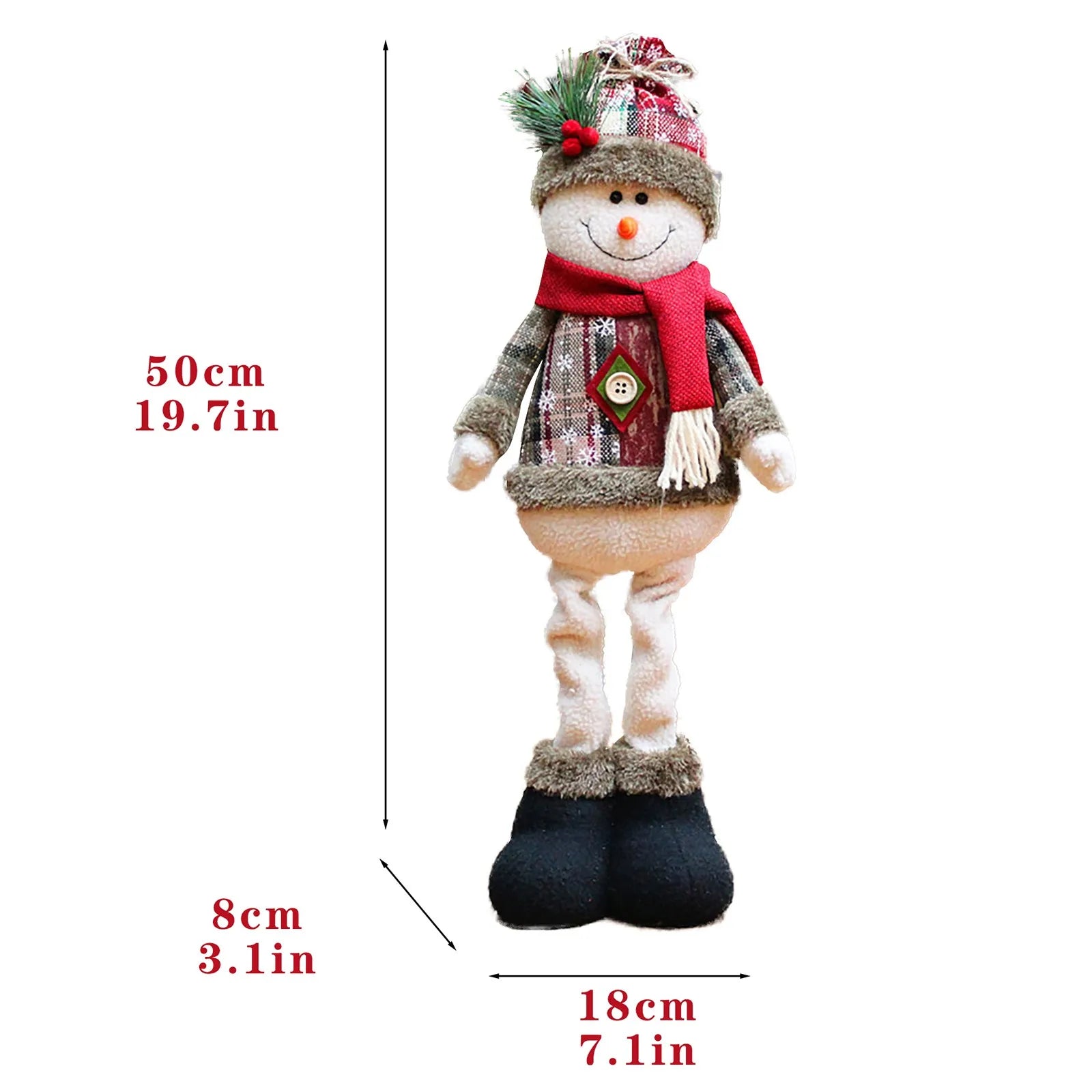 Christmas Santa Snowman-Reindeer Christmas Decoration 2024 Leg Table Mantel Decoration Plush Dolls Christmas Gifts for Kids Baby