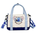 Stitch Canvas Shoulder Bag For Women Cartoon Strawberry Bear Casual Crossbody Bag Daily Commuting