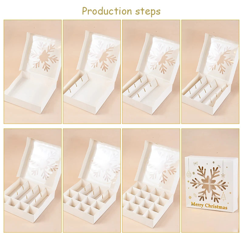 Christmas Cookie Gifts Boxes Candy Snack Packing Bags Merry Christmas  Decorations For Home Xmas Wrapping 2025 New Year Gift Box
