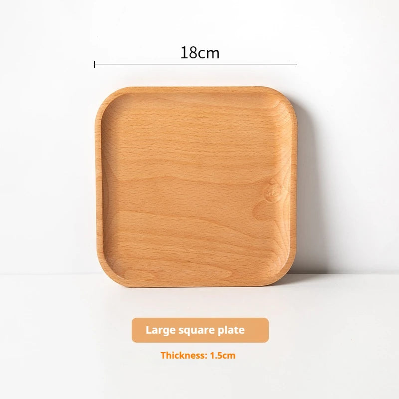 Oval wooden plate trays