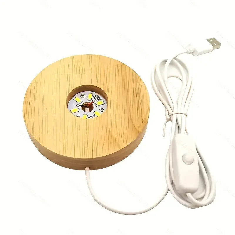 Night Light Wooden Led