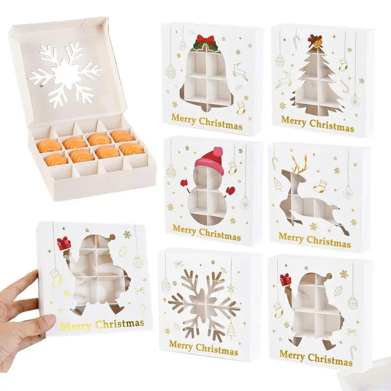 Christmas Cookie Gifts Boxes Candy Snack Packing Bags Merry Christmas  Decorations For Home Xmas Wrapping 2025 New Year Gift Box
